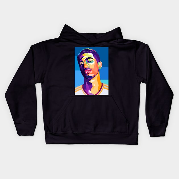 Jude Bellingham Wpap Pop Art Kids Hoodie by Zet Art